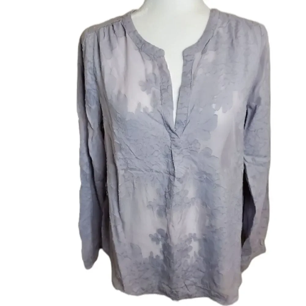 Katherine Barclay semisheer floral blouse M - Picture 2 of 11